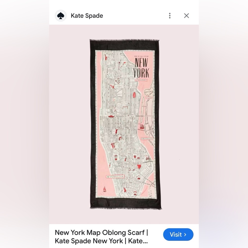 Kate Spade New York Map Oblong 🧣